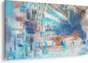Kép - lovaglásra született, kék tónusok (90x60 cm)