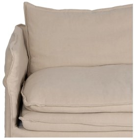 Krémszínű len kanapé 210 cm – Ixia