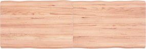 vidaXL világosbarna asztallap 120x40x(2-6)cm kezelt tömör élőszegélyes