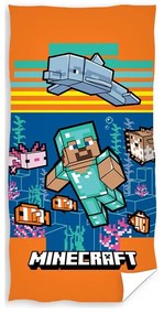 Minecraft Aquatic World gyerek törölköző, 70 x 140 cm