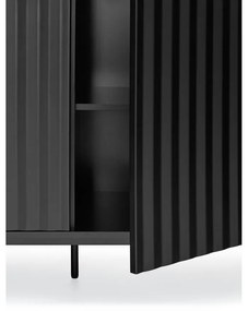 Fekete alacsony komód 211x80 cm Sierra – Teulat