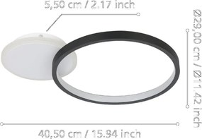 EGLO 900421 GAFARES Modern LED Mennyezeti Lámpa Fehér, Fekete LED IP20
