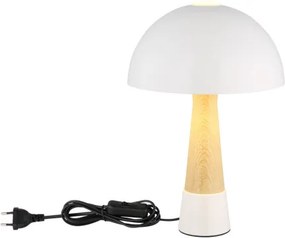 Globo 51570122 Asztali lámpa, fém matt homok színű, fém fa megjelenésű, PVC fekete kábel, billenőkapcsoló a kábelen, ø: 250mm, M: 365mm, kábel hossza 1500mm, 1x E27 ILLU 40W 230V izzó nélkül