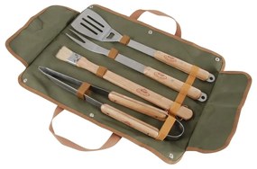 BBQ kézi grillező eszköz készlet tartóval - Esschert Design