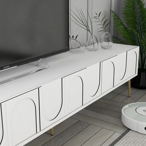 TV szekrény Lyon 2 - Fehér, Arany