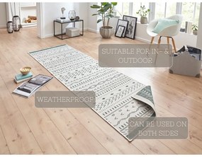 Kuba zöld-krémszínű kültéri szőnyeg, 80 x 150 cm - NORTHRUGS, 80 x 350 cm - NORTHRUGS