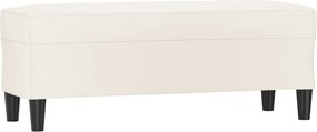 vidaXL krémszínű műbőr pad 100 x 35 x 41 cm