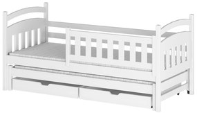 Gyerekágy 90 x 200 cm GLYNDA (ágyráccsal és tárolóhellyel) (fehér). Akció -10%. 1013137