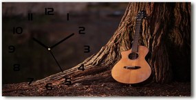 Üveg falióra Akusztikus gitár 60x30 cm
