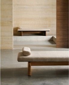 Bézs-natúr színű zsenília heverő (variálható sarok) Topaz – Kave Home