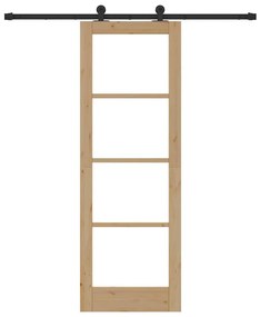 Csúszóajtó ORKDAL Barna 73.5 x 211 cm Fa és fém