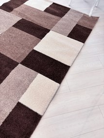 Nora 6921 barna modern szőnyeg 60 cm-es szett