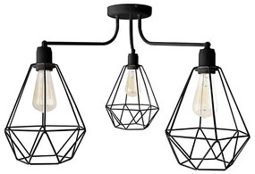 Helam Csillár KARO 3xE27/15W/230V fekete HE0467