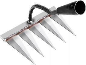 Kerti gereblye Acél 5 fogú Erős gyomlálás Talajlazító