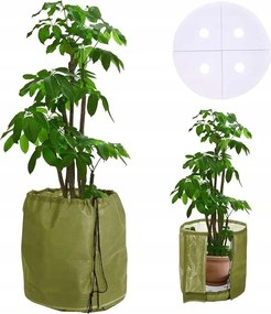 Hővédő huzat növénytartó kaspókhoz téli takaró 45x50cm Zöld