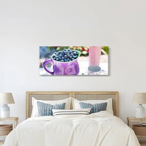 Kép - áfonyák a bögrében (120x50 cm)