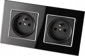 Dupla üveg aljzat fekete szett Dupla keret és 2 x Miuun aljzat