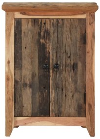 tömör újrahasznosított és akácfa tálalószekrény 55 x 33 x 75 cm