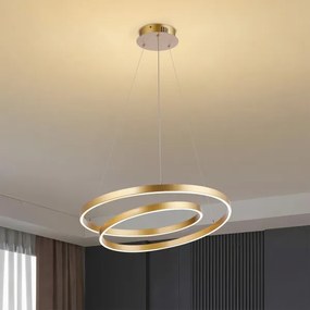 Brilagi-LED Fényerőszabályozható TWISTER kábeles függőlámpa LED/48W/230V Ø 50 cm arany, távirányítóval