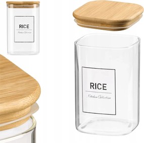 Üveg Rizstartó Fedő 1,2 L Élelmiszer Tárolására