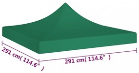 zöld tető partisátorhoz 3 x 3 m 270 g/m²