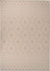 vidaXL barna csíkos lapos szövésű kültéri szőnyeg 120 x 170 cm