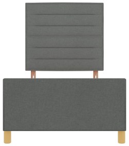 Ágykeret Sötétszürke 90x190 cm Textil