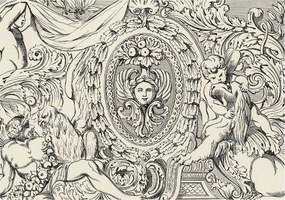 Fotótapéta Flizelin Design Divatos gazdagság díszek 312x219 Ragasztó