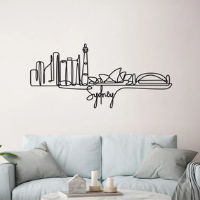 Sydney fém fali dekoráció, 120×52 cm