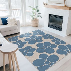 Kék mosható futószőnyeg 80x200 cm Blue Meadow – Mila Home