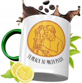 Zöld Bögre Földmérőnek Születésnapra Ajándék fényképes nyomattal