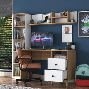 Hapem Walnut and White íróasztal