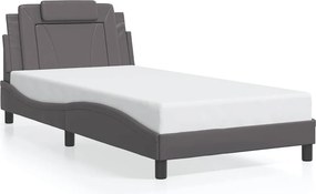 vidaXL szürke műbőr ágykeret Viana matrac nélkül 100 x 200 cm