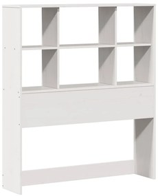 fehér tömör fenyőfa könyvespolcos ágy matrac nélkül 90 x 200 cm