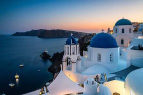 Fotográfia Twilight over the churches, Santorini, Greece, Matteo Colombo