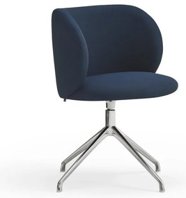 Sötétkék kárpitozott étkezőfotel Mogi – Teulat