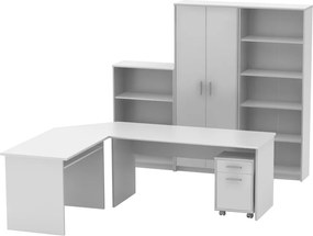 Irodai összeállítás, fehér, JOHAN 2 NEW