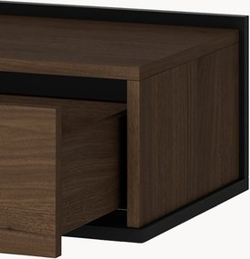 Zenar fali éjjeliszekrény fiókkal 50 cm - elegáns dió / fekete