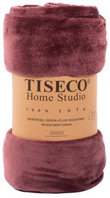 Borvörös mikroplüss ágytakaró franciaágyra 220x240 cm Cosy – Tiseco Home Studio
