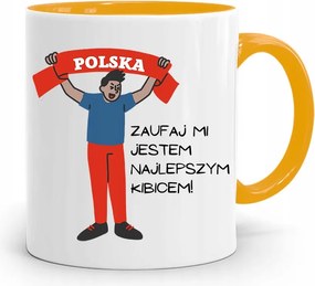 Szurkolóknak Szurkolói Bögre Sárga Ajándék fényképes nyomattal