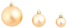 100 db-os rózsaszín/aranyszínű karácsonyi gömb készlet 3/4/6 cm