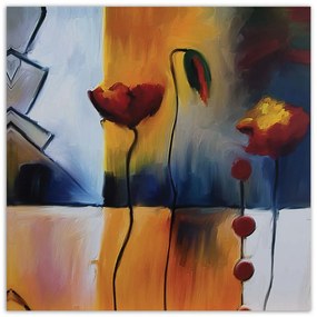 Gario Vászonkép Két pipacs és egy bimbó Méret: 40 x 40 cm