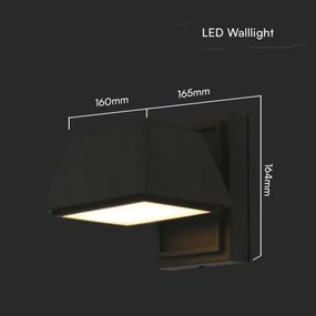 LED Kültéri fali lámpa LED/15W/230V IP65 4000K fekete