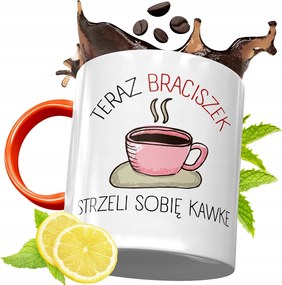 Narancssárga Bögre Testvérnek Ajándékba, fényképes nyomattal