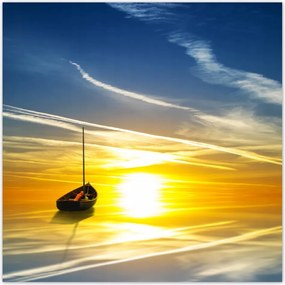 Fotótapéta flizelina 312x312 Magányos hajó Nyugat