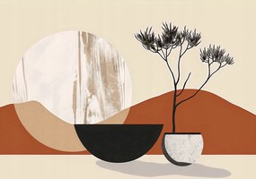 Poszter 100x70cm Absztrakt a tér felett