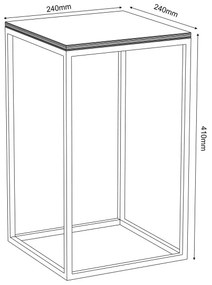 Virágállvány 40x24 cm, fehér