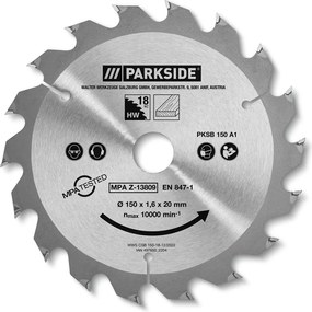 Parkside Fűrésztárcsa kézi körfűrészhez 150 mm 18 fog (15/D-401)