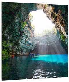 Barlangi tó képe (30x30 cm)