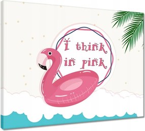 Vászonkép 50x40 Rózsaszín flamingó